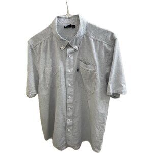 Kavu 100% Cotton Short Sleeve Black White Plaid Button Down Shirt Sz Large